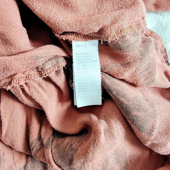 Amuse Society long sleeved blouse tee shirt top palm peasant XS maeve - Picture 2 of 9